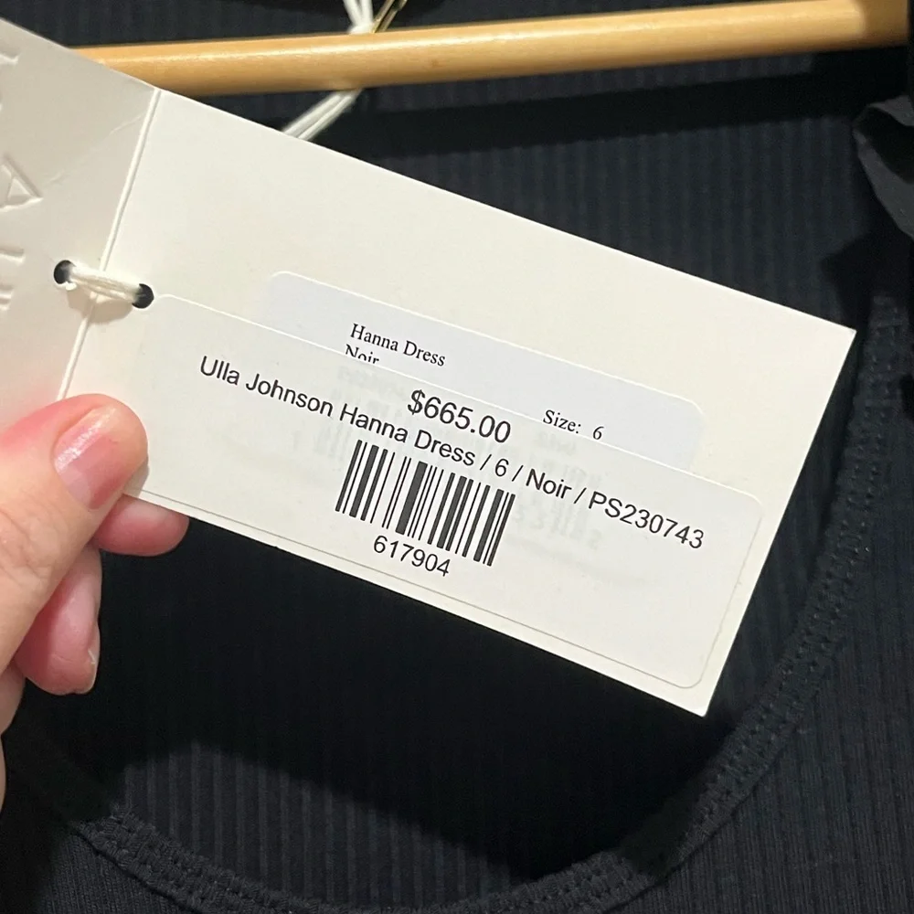 NWT Ulla Johnson Hanna Dress in Noir, Size 6 - Picture 11 of 13